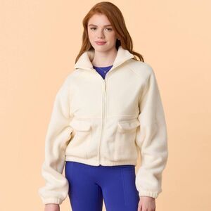 Open Box - Blogilates -  Women's Bonfire Fleece Jacket - Cream X Cream